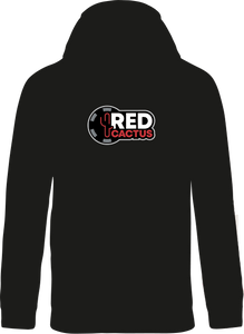 Sweat-shirt zippé à capuche Noir et Rouge