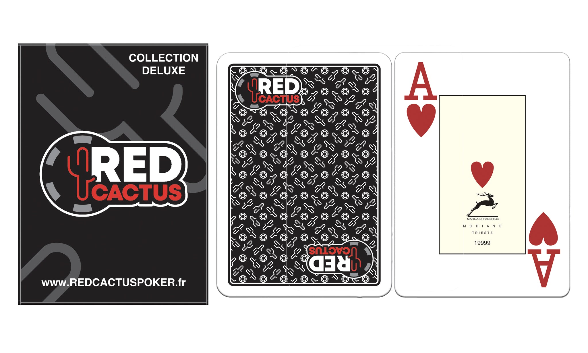 😍🚀 Cartes Poker NOIR 100% plastiques - REDCACTUS COLLECTION