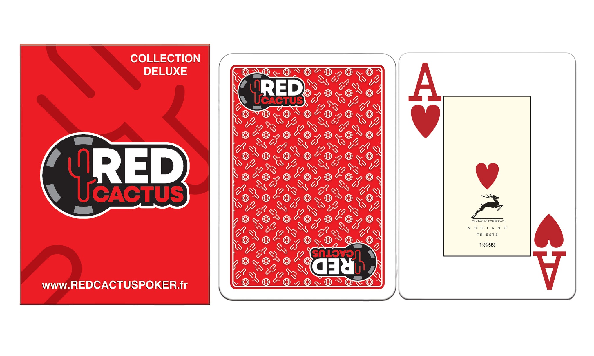 😍🚀 Cartes Poker ROUGE 100% plastiques - REDCACTUS COLLECTION